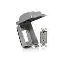 Leviton IUM1V-KRG Gray Vert. While-In-Use Weather/Tamper-Resistant Kit Cover/Self-Test