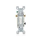 Leviton L1463-2W Led Toggle Illum Swtch 3W 15A Grounding White