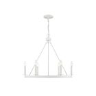 Savoy House Meridian M10093BQW 6-Lights 360W Bisque White Chandelier