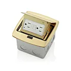 Leviton PFGF1-BR Pop-Up Floor Box W/15A Gfci Brass