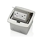 Leviton PFGF2-BN Pop-Up Floor Box W/20A Gfci Brushed Brushed Nickel