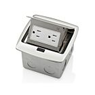 Leviton PFTR1-BN Pop-Up Floor Box W/15A Tamper-Resistant Receptacle Brushed Nickel