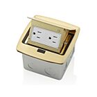 Leviton PFTR1-BR Pop-Up Floor Box W/15A Tamper-Resistant Receptacle