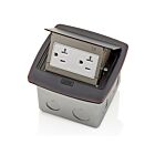 Leviton PFTR2-BZ Pop-Up Floor Box W/20A Tamper-Resistant Receptacle Bronze