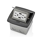 Leviton PFUS1-MB Pop-Up Floor Box W/15A Duplex Usb Black