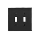 Leviton PJ2-E Wallplate 2 Gang Black Pb1/25/100