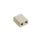 Leviton 4S089-2IP 2-Port Shielded Ivory S/M Box