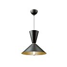 Artcraft Tempo SC13292BK Matte Black and Brass Pendant