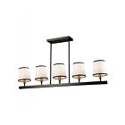 Artcraft Coco SC13346BK 5-Lights Gold, Black 300W Island Pendant