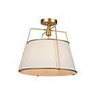 Artcraft SC13362BR Pullman 120W Brass Semi Flush Mount