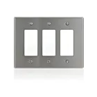 Leviton SO263 3 Gang Stainless Steel Oversize Decora Plate
