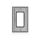 Leviton 84401-G40 Gasket Stainless Steel Decora Wallplate 1G- Stainless Steel