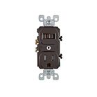 Leviton T5225 Brown Combo Switch/Receptacle