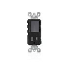 Leviton T5625-E Black Combo Switch/Receptacle