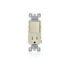 Leviton T5625-T Light Almond Combo Switch/Receptacle