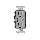Leviton T5633-GY 15A Tamper-Resistant Receptacle Usb Charger