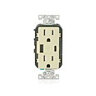 Leviton T5633-I 15A Tamper-Resistant Receptacle Usb Charger