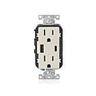 Leviton T5633-T 15A Tamper-Resistant Receptacle Usb Charger