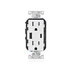 Leviton T5633-W 15A Tamper-Resistant Receptacle Usb Charger