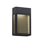 Access Lighting Metro 20062LEDDMG-BL-GLD Black and Gold 9W Outdoor LED Wall Mount