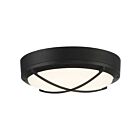 Access Lighting Meridian 20255LEDMG-MBL-FST Matte Black 20W Outdoor LED Flush Mount