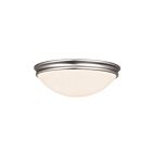 Access Lighting 20724-BS-OPL Atom 100W Brushed Steel Flush Mount