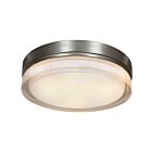 Access Lighting 20776LEDD-BS-OPL Solid 30W Brushed Steel LED Flush Mount
