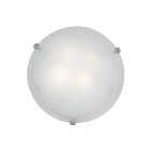 Access Lighting Mona 23020LEDD-BS-WH Brushed Steel 17W Dimmable LED Flush Mount