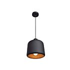 Access Lighting Nostalgia 23778LEDDLP-MBL-MGL Matte Black 10W LED Pendant