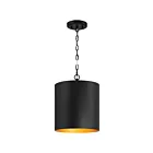 Access Lighting 23790-MBL Knox 1-Light Incandescent 60W Matte Black Pendant