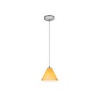 Access Lighting Martini 28004-1C-BS-AMB Brushed Steel 100W Pendant
