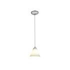 Access Lighting Martini 28004-1C-BS-WHT Brushed Steel 100W Pendant