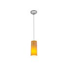 Access Lighting Glass`n Glass Cylinder 28033-1C-BS-CLAM Brushed Steel 100W Pendant