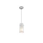 Access Lighting Glass`n Glass Cylinder 28033-1C-BS-CLOP Brushed Steel 100W Pendant