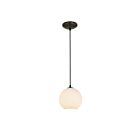 Access Lighting Japanese Lantern 28085-1C-ORB-WHTLN 1-Light 100W Oil Rubbed Bronze Pendant