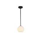 Access Lighting Japanese Lantern 28085-3R-ORB-WHTLN 1-Light 10W Oil Rubbed Bronze Pendant