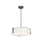 Access Lighting Tara 50123-BS-OPL Brushed Steel 75W Pendant or Semi-Flush