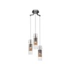 Access Lighting Spartan 50526-BS-CLM 3 Lights Brushed Steel 105W Pendant