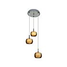Access Lighting Glam 52117-CH-MIR 3 Lights Chrome 144W Cluster Pendant