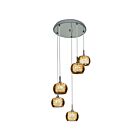 Access Lighting Glam 52118-CH-MIR 5 Lights Chrome 240W Cluster Pendant