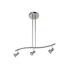 Access Lighting Cobra 52205-BS 3 Lights Brushed Steel 150W Adjustable Pendant or Semi-Flush
