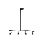 Access Lighting Cobra 52206LEDDLP-BL 4 Lights Black 22W Adjustable LED Pendant or Semi-Flush