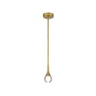 Access Lighting 62115LEDDCS-ABB-CRY Georgia 1-Light LED 8W Antique Brushed Brass Pendant