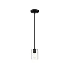 Access Lighting Oslo 62585LEDDLP-MBL-CLR 1-Light 8W Matte Black Pendant
