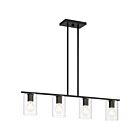Access Lighting Oslo 62586LEDDLP-MBL-CLR 4-Lights 34W Matte Black Pendant