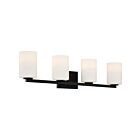 Access Lighting Sienna 62624LEDDLP-MBL-OPL 4 Lights Matte Black 40W LED Vanity