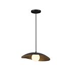 Access Lighting 63134LEDDLP-BWA-OPL Yates 1-Light LED 4.5W Black with Antique Brushed Brass Pendant