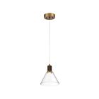 Access Lighting Port Nine 63140LEDD-ABB-CLR Antique Brushed Brass 9W LED Pendant