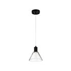 Access Lighting Port Nine 63140LEDD-MBL-CLR Matte Black 9W LED Pendant