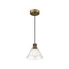 Access Lighting Port Nine Martini 63140LEDDLP-ABB-SDG 1-Light 9W Antique Brushed Brass Pendant